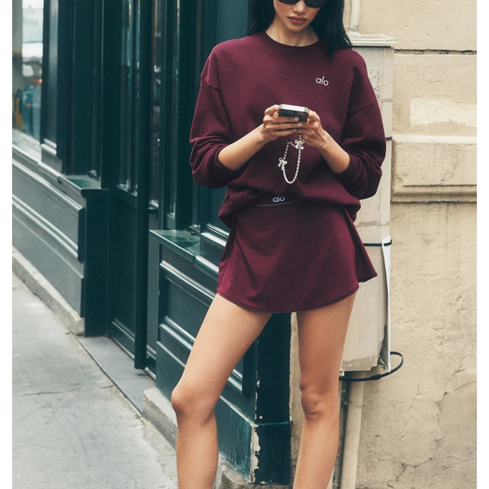 ALO Yoga Women's Burgundy Skirt Same Day Shipping! Sold Out